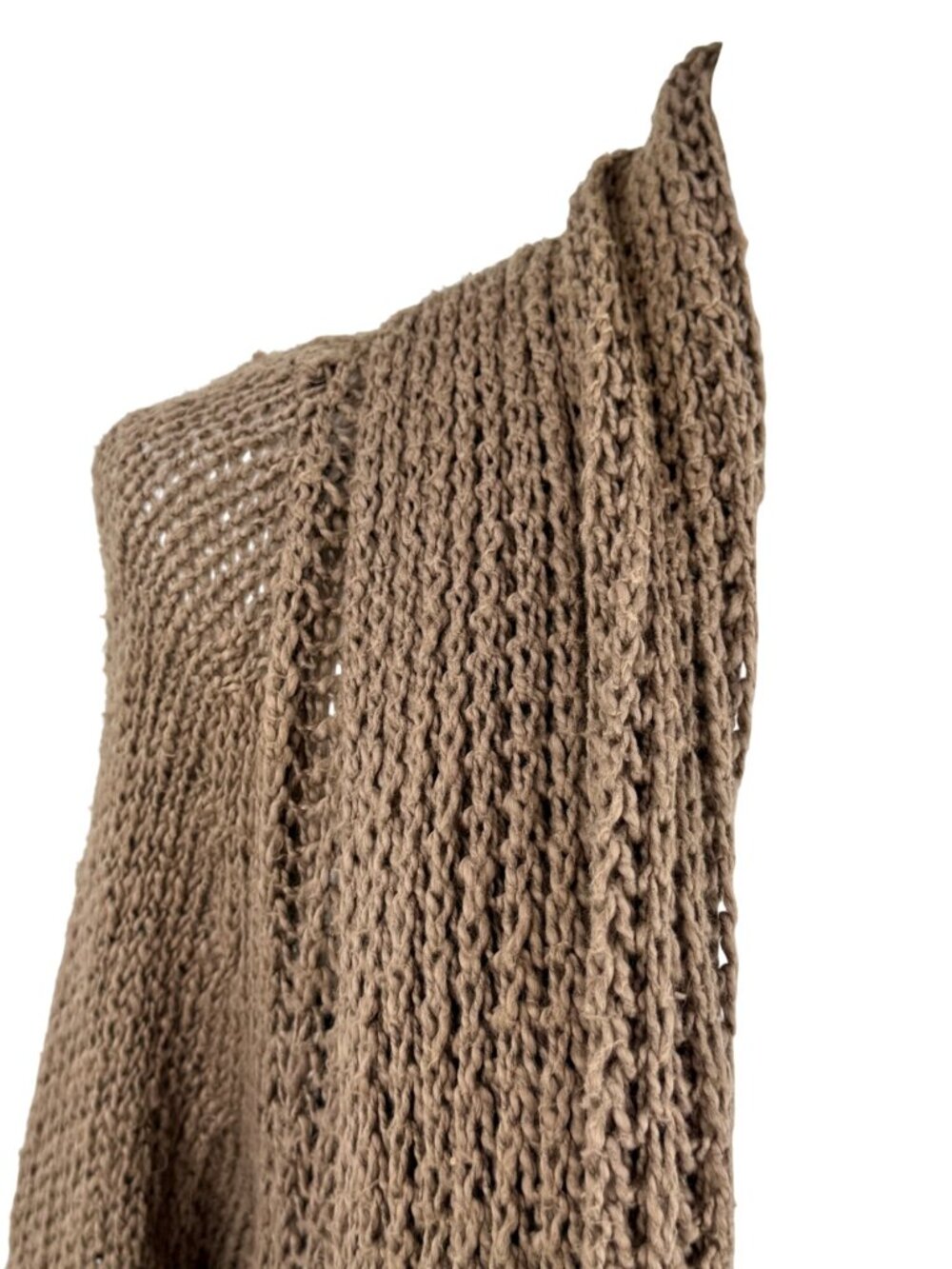 Anthropologie Brown Lace Trim Knit Cardigan Sweater S | Boho Grunge Fairycore - Picture 11 of 16